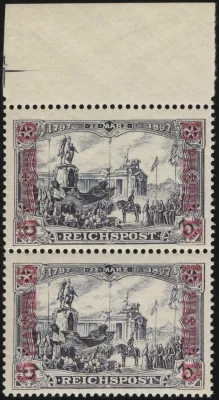 MiNr. 22 I/I / MiNr. 22 I/II Vert. Pair