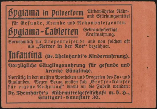 MiNr. MH 3 B Inside of Front Cover