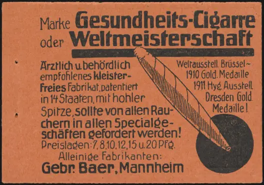 MiNr. MH 3 B Inside of Rear Cover