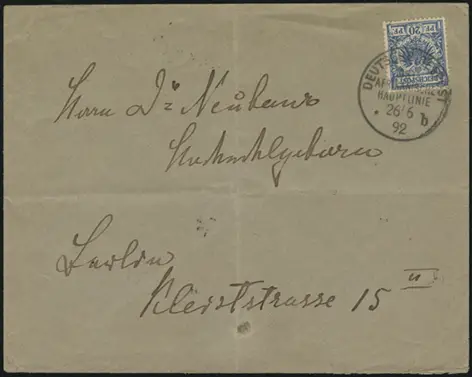 26 June 1892 (front)