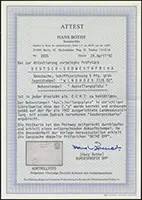 Bothe Certificate