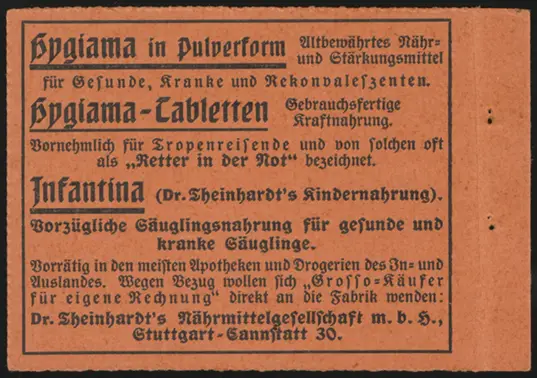 MiNr. MH 3 B Inside of Front Cover
