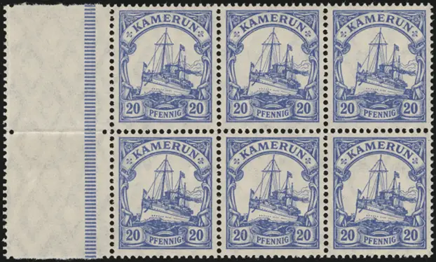 MiNr. 23 II b L / MiNr. 23 II b Block of 6