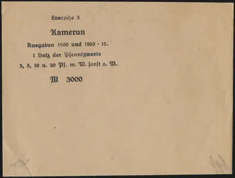 Sales Envelope (front)