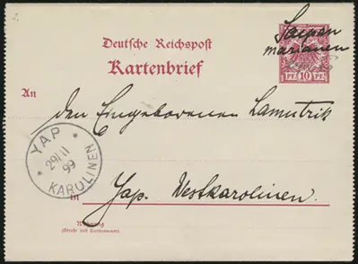 29 November 1899 (front)