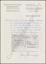 Pfenninger Certificate