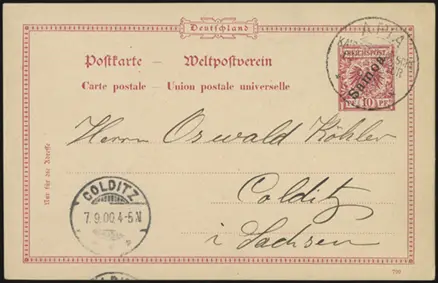 9 August 1900 (front)