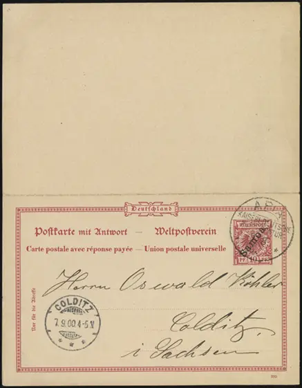 9 August 1900 (front)
