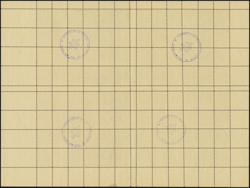 MiNr. 42 b Sheet (back)