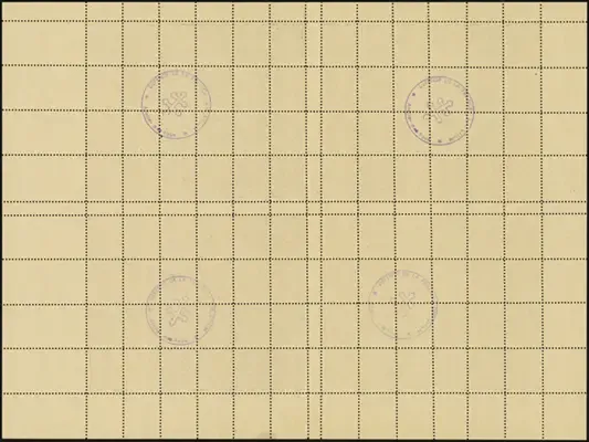 MiNr. 42 b Sheet (back)