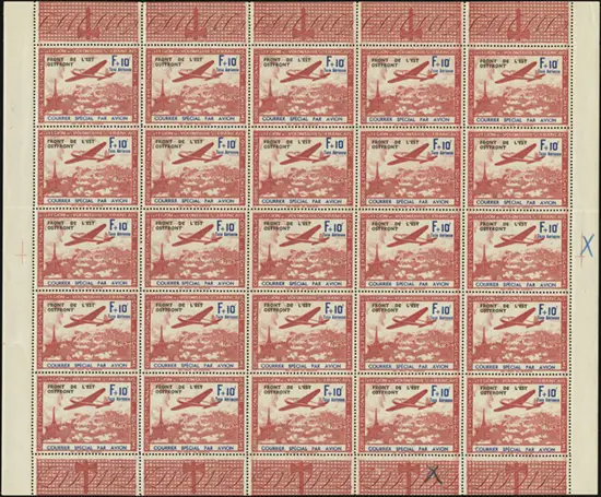 MiNr. V Sheet
