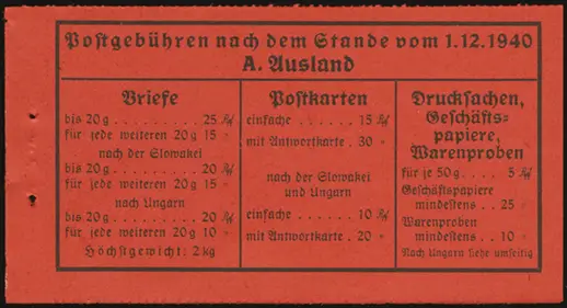 MiNr. MH 39.4 Inside Rear Cover