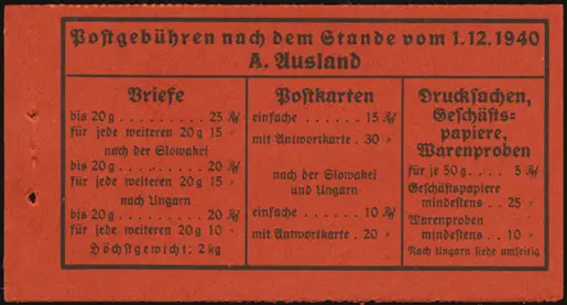 MiNr. MH 39.5 Inside Rear Cover