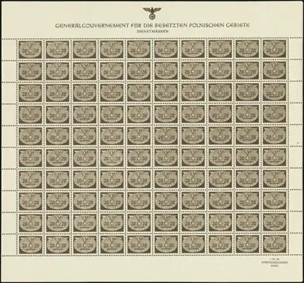 MiNr. 20 Sheet