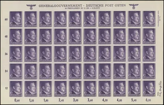 MiNr. 75 U Sheet