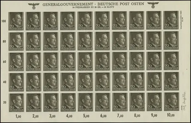 MiNr. 77 U Sheet