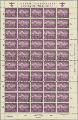 MiNr. 92 Sheet