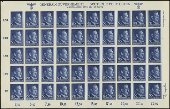 MiNr. 110 U Sheet