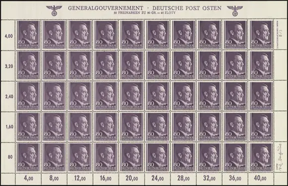 MiNr. 112 Sheet