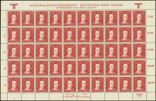 MiNr. 121 Sheet