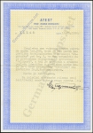 Ercegović Certificate