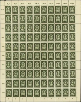 MiNr. 104 Sheet