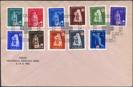 MiNr. 118-127, MiNr. 2 FDC