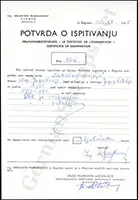 SFG Certificate