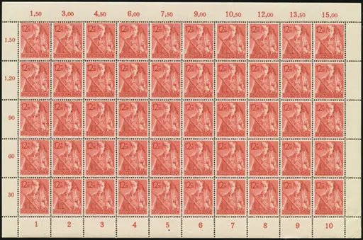 MiNr. 853 Sheet