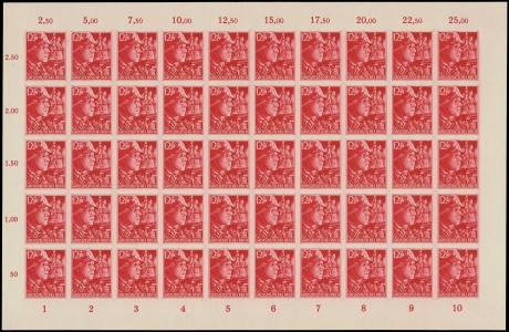 MiNr. 910 U sheet