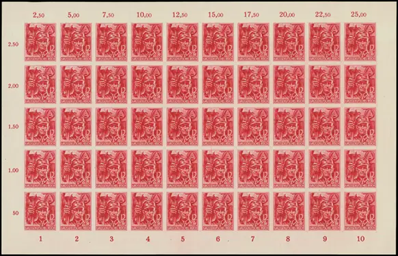 MiNr. 909 U sheet