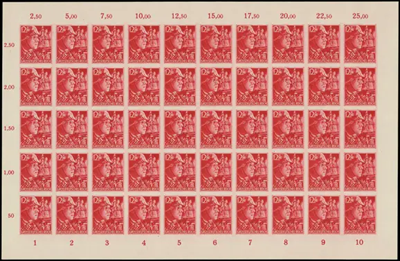 MiNr. 910 U sheet