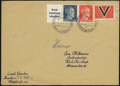 MiNr. 2 on Cover (front)