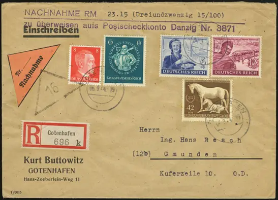 MiNr. 6 on Cover (front)