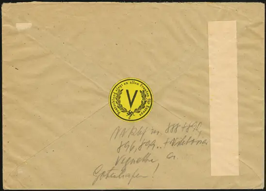MiNr. 6 on Cover (rear)