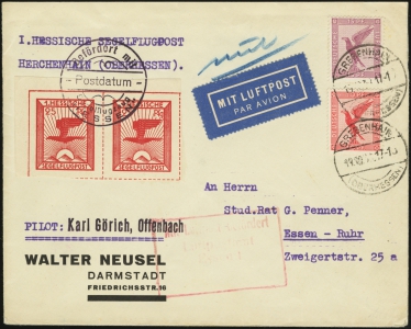 MiNr. 20 (x2) on Cover