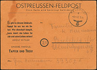 Ostpreussen Feldpost